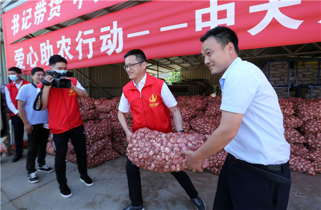 十吨！必胜博国际九建爱心助农 ，直采滞销大蒜 ！
